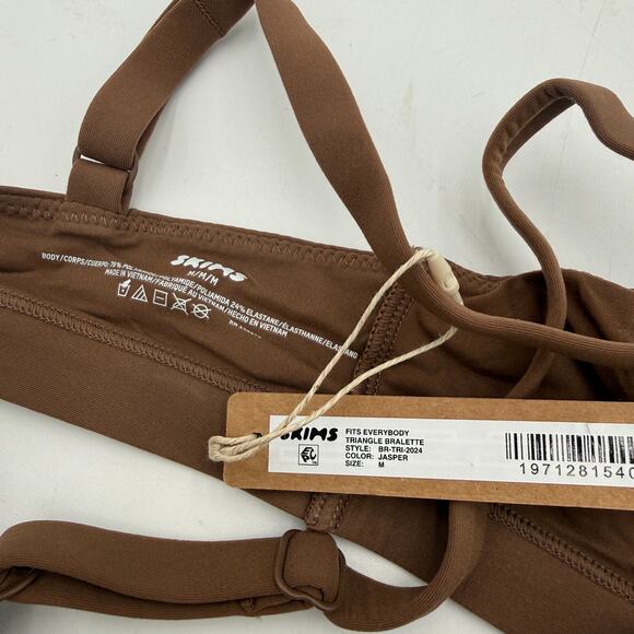 Skims Fits Everybody Triangle Bralette Jasper Bra New with tags Size Medium - Picture 4 of 4